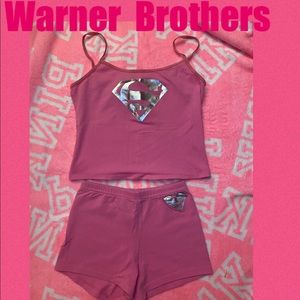 Superman  tank and short sleep set Vintage early 2000s M